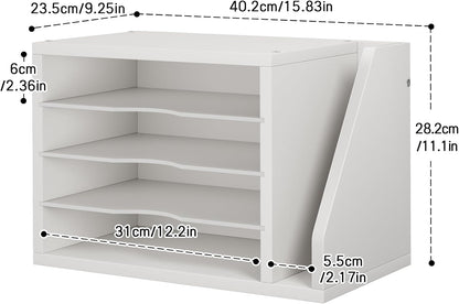 Mail Organizer Wall Mounted, 6-Slot Hanging File Organizer with Key Holder