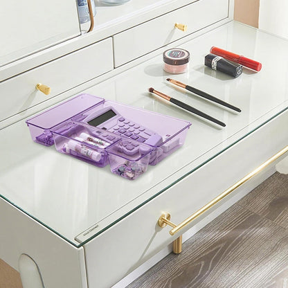 Clear Acrylic Drawer Organizers Set Storage for Makeup, Office Desk Small Vanity Trays for Drawer Bathroom Plastic Make up Organizers 25 Pcs