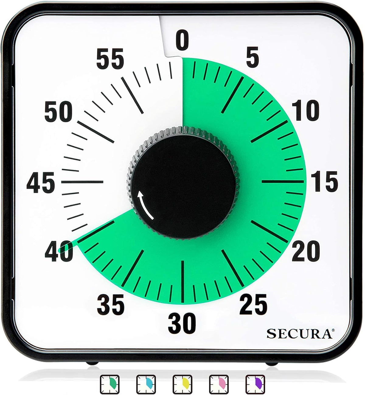 60-Minute Visual Countdown Timer, 7.5-Inch Oversize Classroom Visual Timer for Kids and Adults, Durable Mechanical Kitchen Timer Clock with Magnetic Backing (Blue)