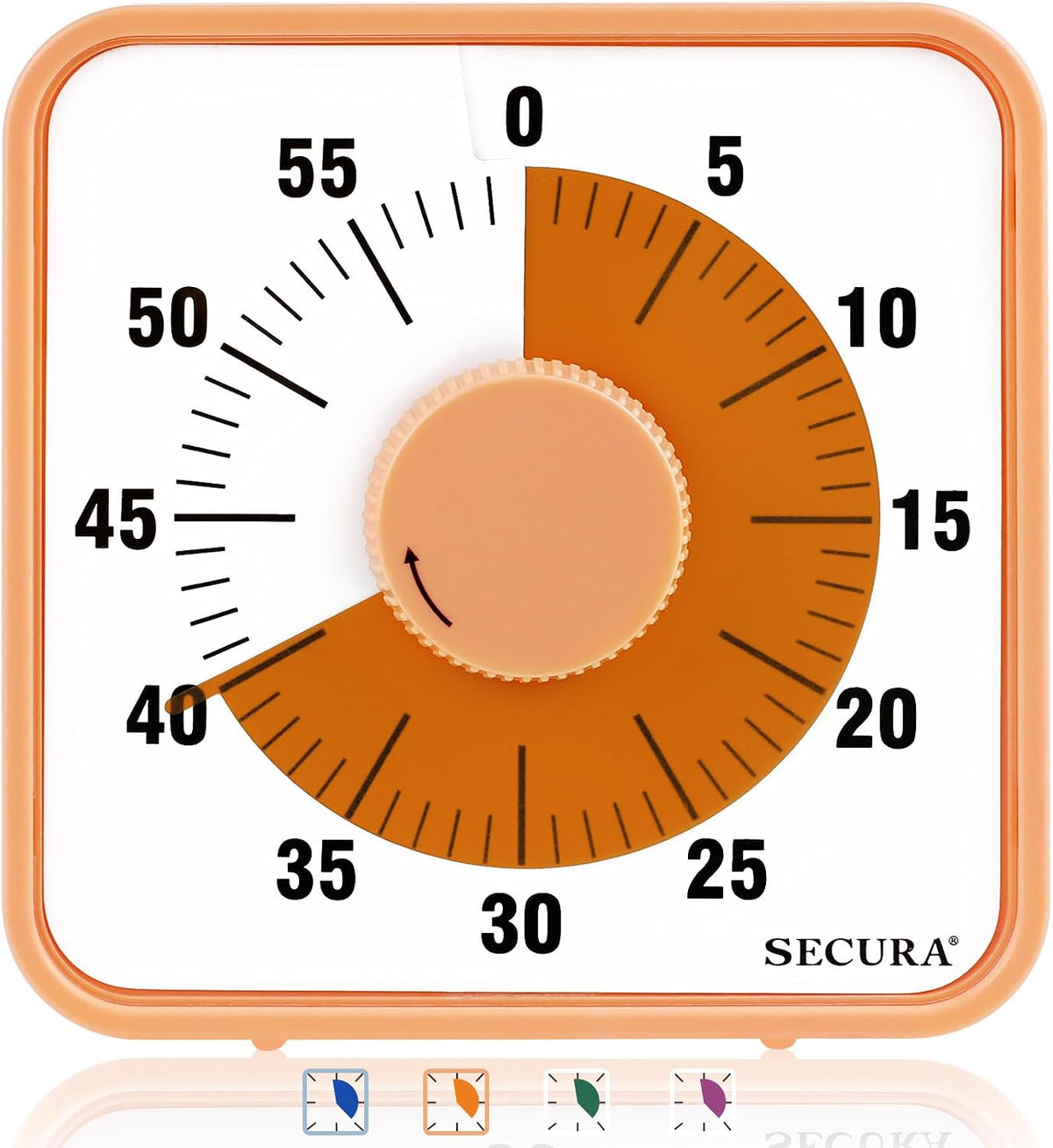 60-Minute Visual Countdown Timer, 7.5-Inch Oversize Classroom Visual Timer for Kids and Adults, Durable Mechanical Kitchen Timer Clock with Magnetic Backing (Blue)