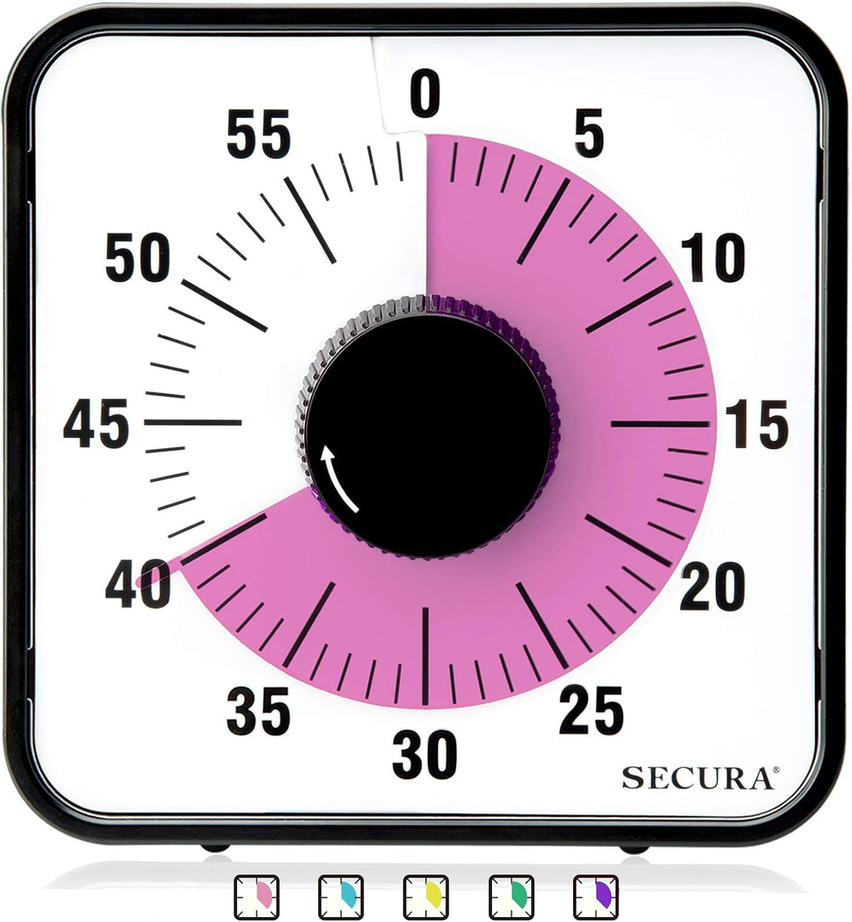 60-Minute Visual Countdown Timer, 7.5-Inch Oversize Classroom Visual Timer for Kids and Adults, Durable Mechanical Kitchen Timer Clock with Magnetic Backing (Blue)