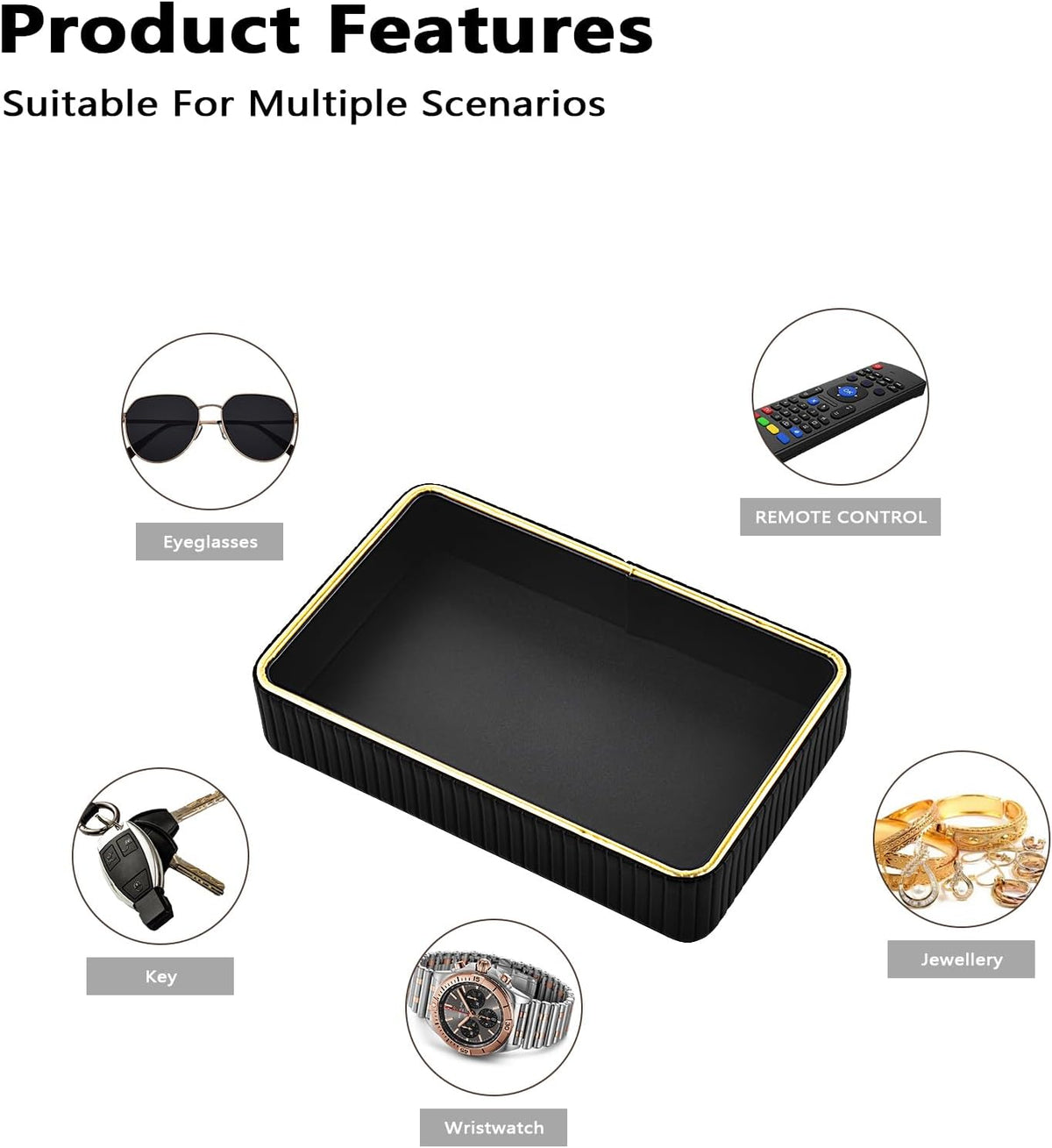 PU Leather Valet Tray,Desk Organizer Tray Nightstand Organizer Trinket Dish Storage Key Bowl Decorative Trays for Phone Wallet Jewelry Watch,Bathroom Bedroom Perfume Vanity Trays,Beige