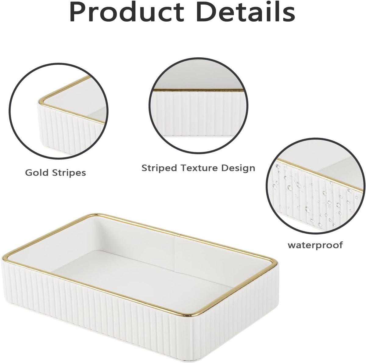 PU Leather Valet Tray,Desk Organizer Tray Nightstand Organizer Trinket Dish Storage Key Bowl Decorative Trays for Phone Wallet Jewelry Watch,Bathroom Bedroom Perfume Vanity Trays,Beige