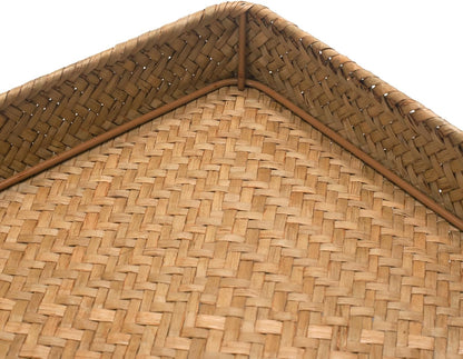 Seagrass Letter Tray, Woven Desk Tray, Wicker Desk Organizer, A4 Paper, Document, File, Mail, Magazine Storage Basket for Office, Classroom, Home Desktop