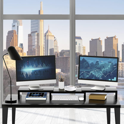 TAVR Monitor Stand Riser, Office Desktop Organizer Stand for 2 Monitors