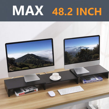 TAVR Monitor Stand Riser, Office Desktop Organizer Stand for 2 Monitors