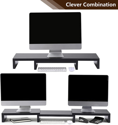 TAVR Monitor Stand Riser, Office Desktop Organizer Stand for 2 Monitors