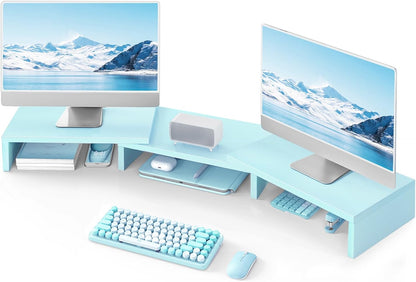 TAVR Monitor Stand Riser, Office Desktop Organizer Stand for 2 Monitors