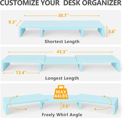 TAVR Monitor Stand Riser, Office Desktop Organizer Stand for 2 Monitors