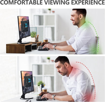 TAVR Monitor Stand Riser, Office Desktop Organizer Stand for 2 Monitors