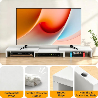TAVR Monitor Stand Riser, Office Desktop Organizer Stand for 2 Monitors
