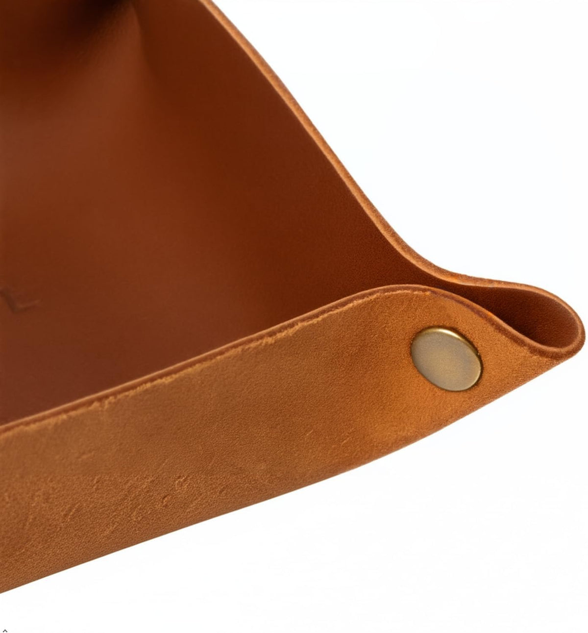 Personalized Full Grain Leather Travel Valet Tray