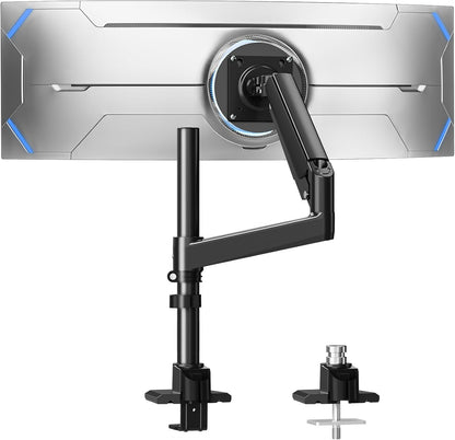 Dual Monitor Stand Fits 49 45 42 40 39 34 32 Inch Screens, Heavy Duty Dual Monitor Arm Holds 7.7-44 lbs, Vertical Stacked Monitors Mount, Full Motion, Height Adjustable, VESA Mount