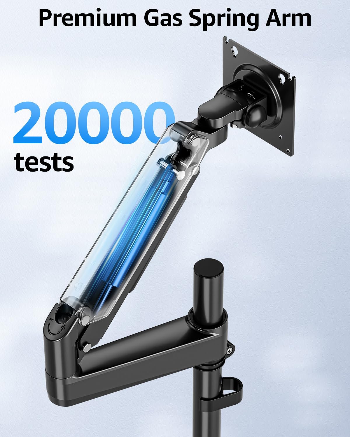 Dual Monitor Stand Fits 49 45 42 40 39 34 32 Inch Screens, Heavy Duty Dual Monitor Arm Holds 7.7-44 lbs, Vertical Stacked Monitors Mount, Full Motion, Height Adjustable, VESA Mount