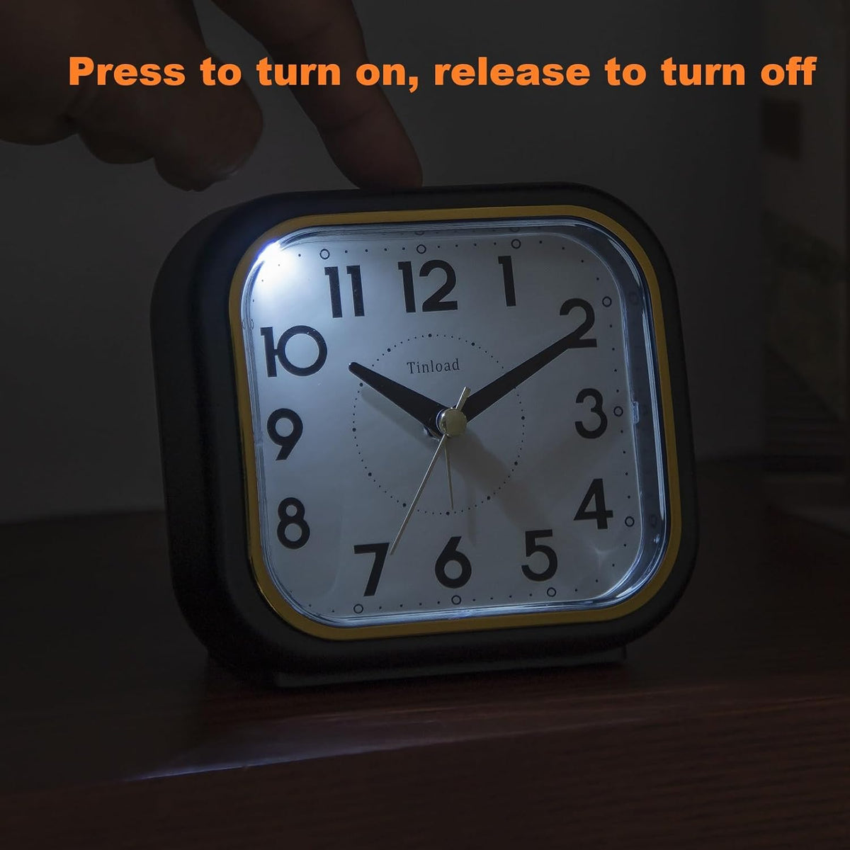 4.3" Vintage Retro Analog Alarm Clock, Super Silent Non Ticking Clock with Manual Light, Snooze, Battery Operated, Simply Design, for Living Room, Bedroom, Bedside, Desk(Green-V2)