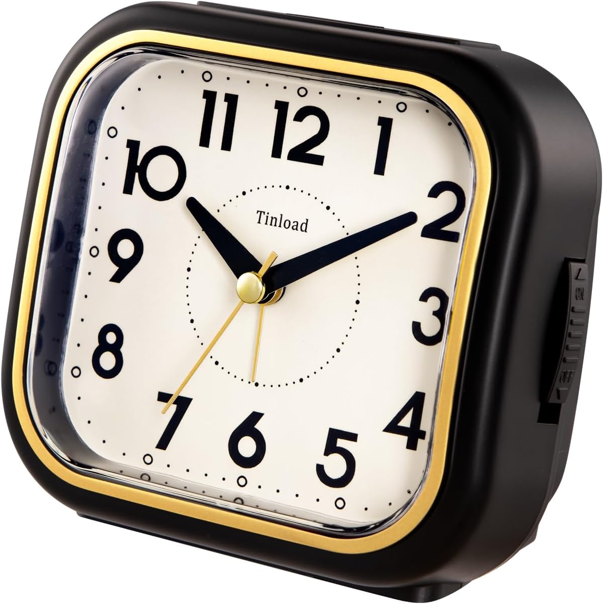 4.3" Vintage Retro Analog Alarm Clock, Super Silent Non Ticking Clock with Manual Light, Snooze, Battery Operated, Simply Design, for Living Room, Bedroom, Bedside, Desk(Green-V2)