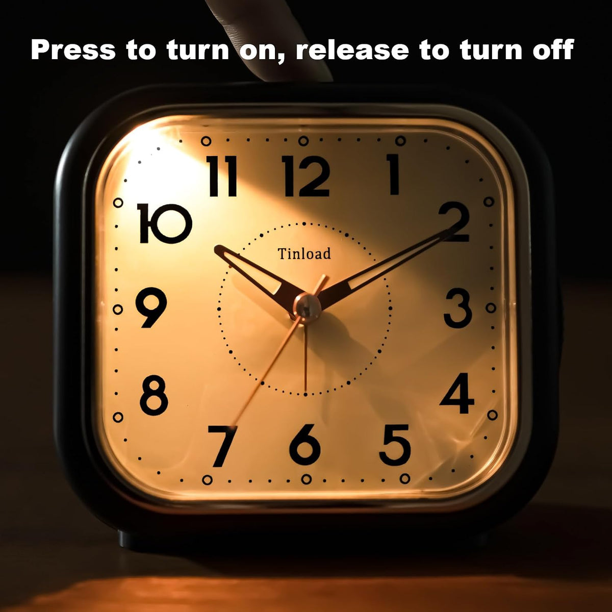 4.3" Vintage Retro Analog Alarm Clock, Super Silent Non Ticking Clock with Manual Light, Snooze, Battery Operated, Simply Design, for Living Room, Bedroom, Bedside, Desk(Green-V2)