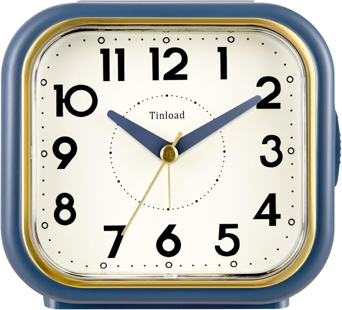 4.3" Vintage Retro Analog Alarm Clock, Super Silent Non Ticking Clock with Manual Light, Snooze, Battery Operated, Simply Design, for Living Room, Bedroom, Bedside, Desk(Green-V2)