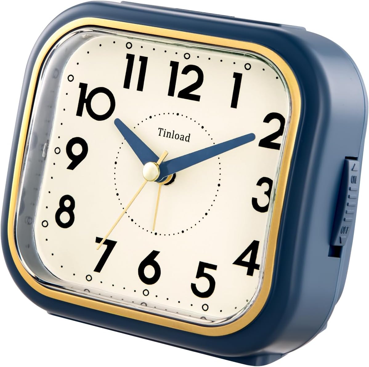 4.3" Vintage Retro Analog Alarm Clock, Super Silent Non Ticking Clock with Manual Light, Snooze, Battery Operated, Simply Design, for Living Room, Bedroom, Bedside, Desk(Green-V2)