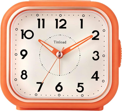 4.3" Vintage Retro Analog Alarm Clock, Super Silent Non Ticking Clock with Manual Light, Snooze, Battery Operated, Simply Design, for Living Room, Bedroom, Bedside, Desk(Green-V2)