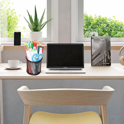 Pen Holder Pencil Holder Mesh Metal Pen Cup Holder Pencil Cup Holder for Desk Office Home Pen Organizer Black