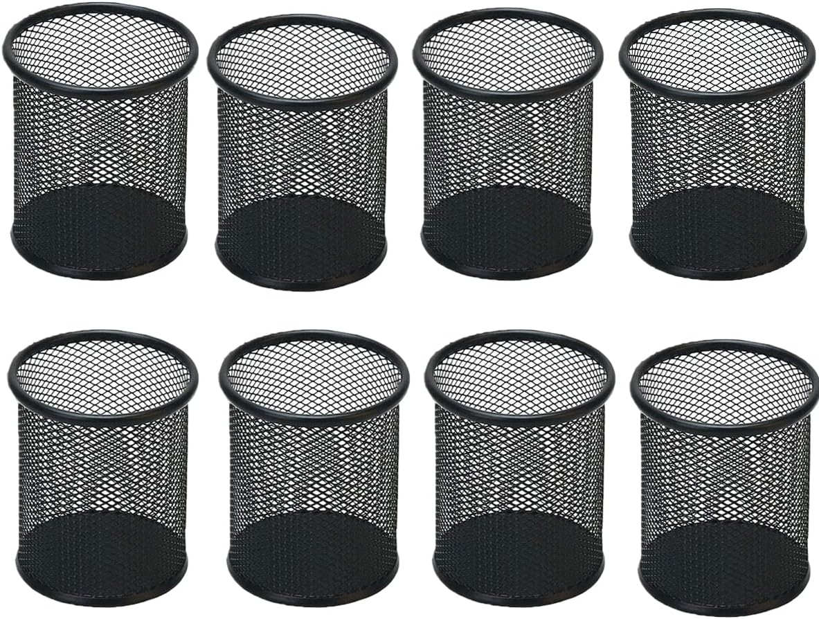 Pen Holder Pencil Holder Mesh Metal Pen Cup Holder Pencil Cup Holder for Desk Office Home Pen Organizer Black