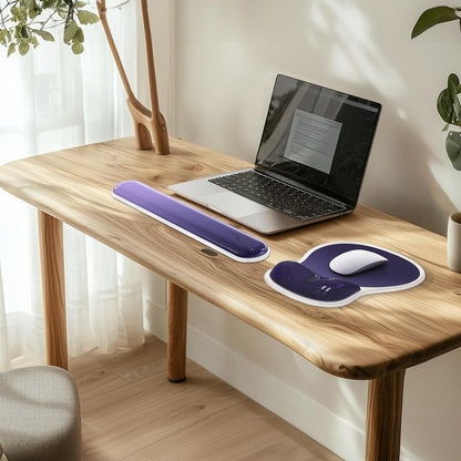 AKIT Ergonomic Mouse Pad and Keyboard Wrist Rest Set, Gel Mousepad, Green