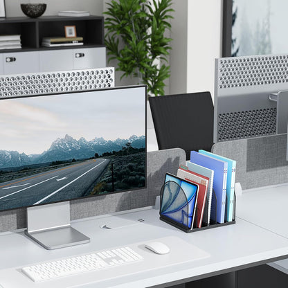 Desktop File Organizer with 5 Compartments