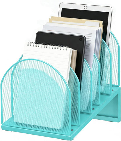 Desktop File Organizer with 5 Compartments