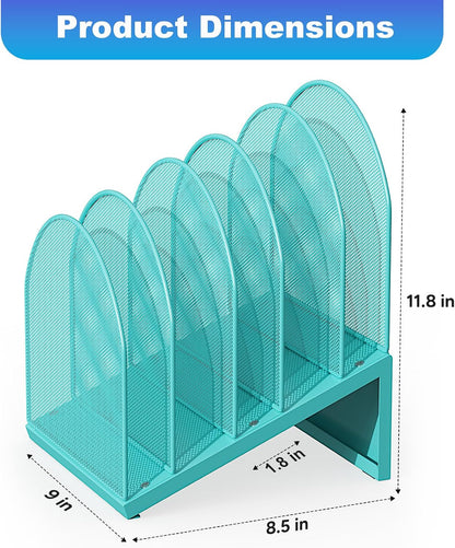 Desktop File Organizer with 5 Compartments