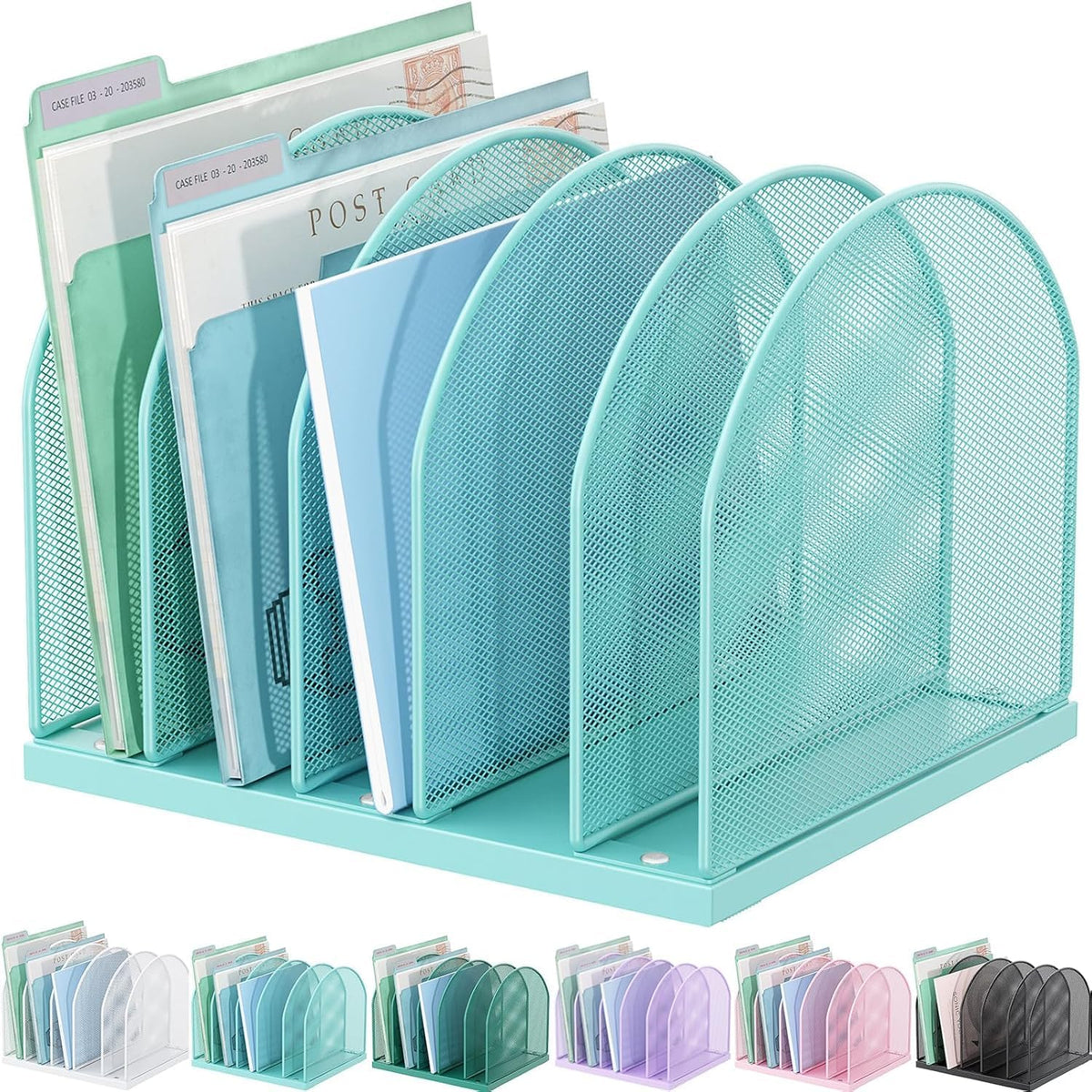Desktop File Organizer with 5 Compartments