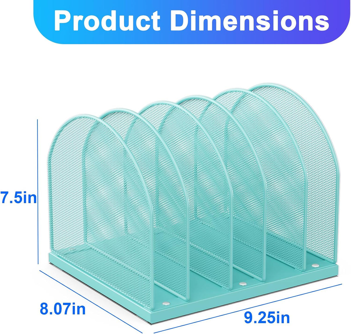 Desktop File Organizer with 5 Compartments