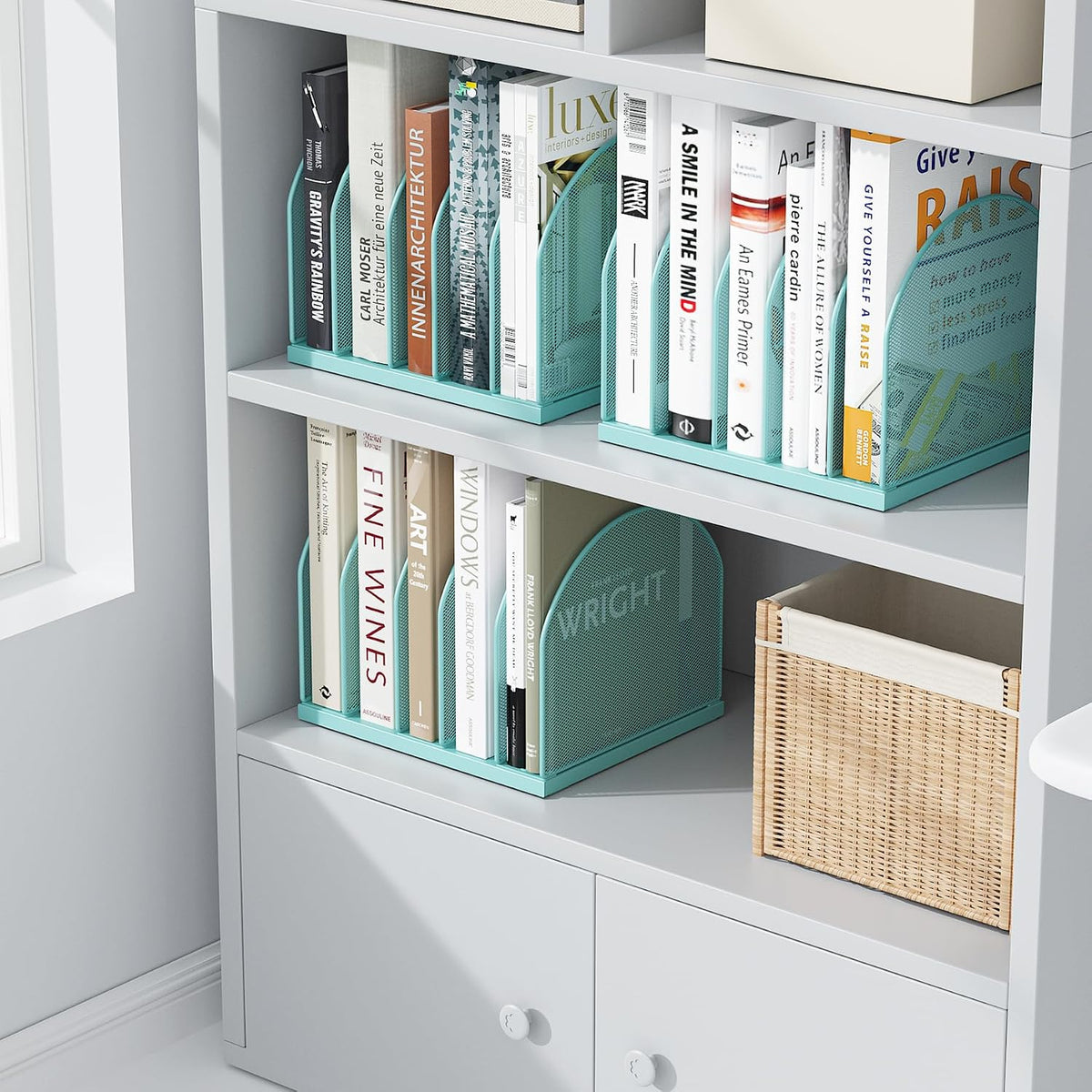 Desktop File Organizer with 5 Compartments
