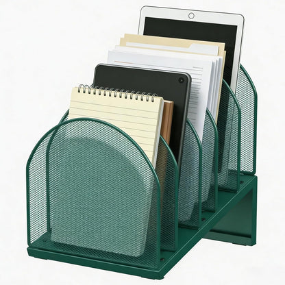 Desktop File Organizer with 5 Compartments