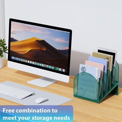 Desktop File Organizer with 5 Compartments