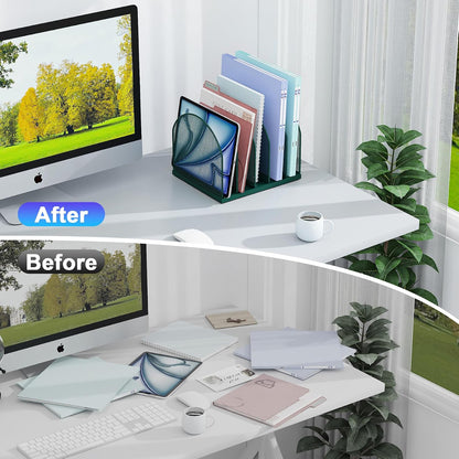 Desktop File Organizer with 5 Compartments