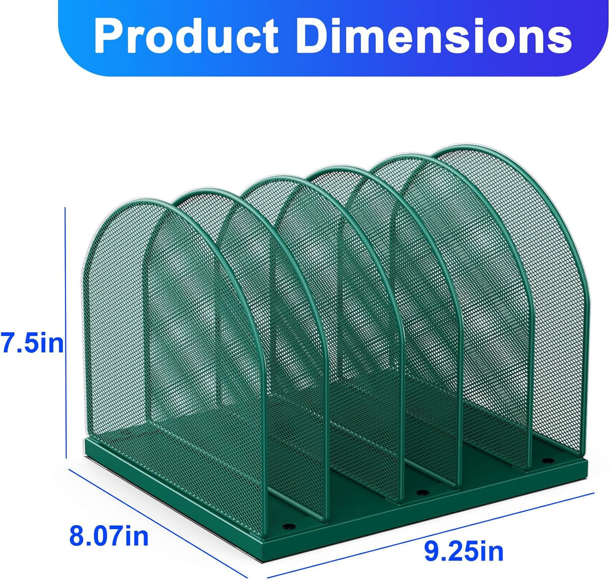 Desktop File Organizer with 5 Compartments
