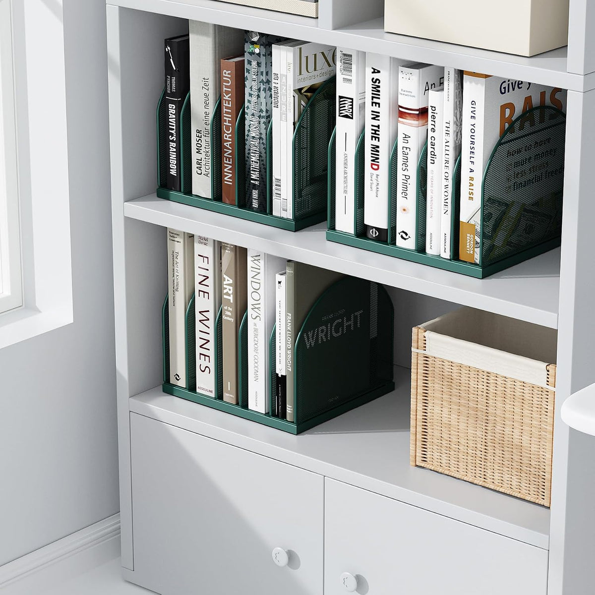 Desktop File Organizer with 5 Compartments