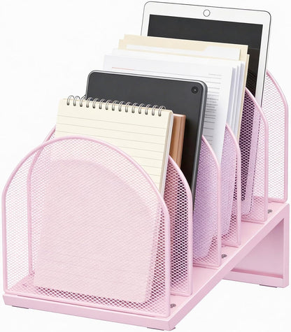 Desktop File Organizer with 5 Compartments