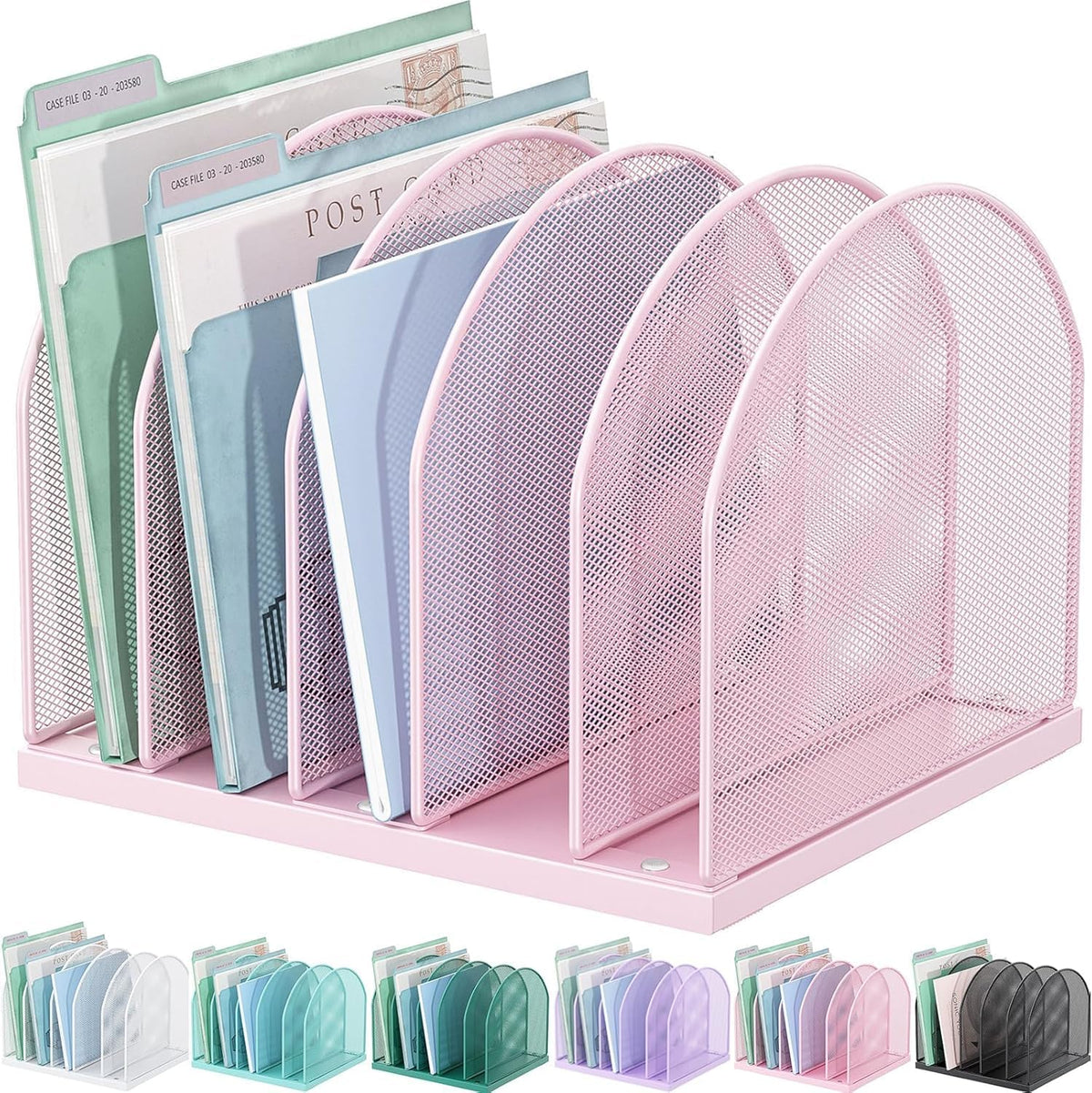 Desktop File Organizer with 5 Compartments