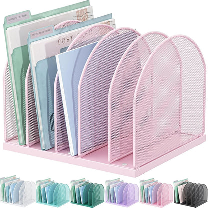 Desktop File Organizer with 5 Compartments