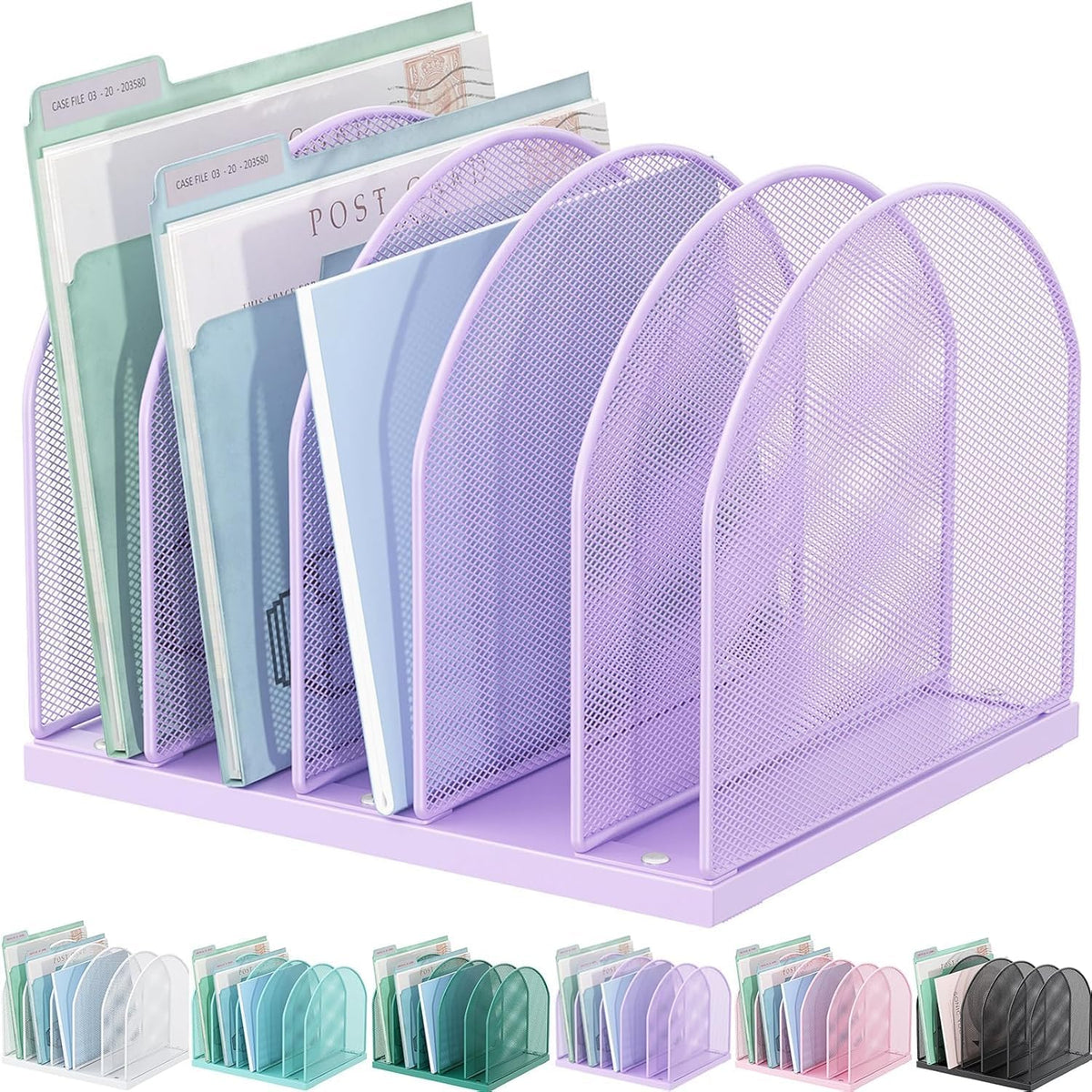 Desktop File Organizer with 5 Compartments