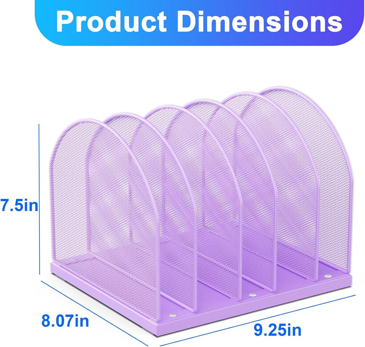 Desktop File Organizer with 5 Compartments