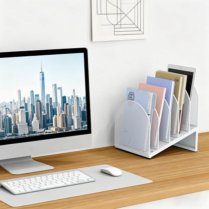 Desktop File Organizer with 5 Compartments