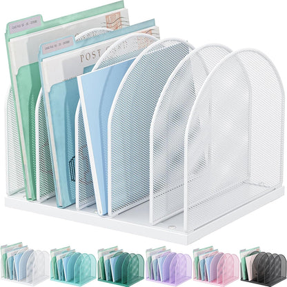 Desktop File Organizer with 5 Compartments