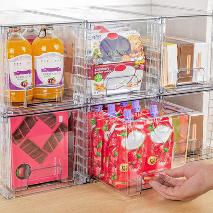 Large Stackable Storage Drawers, Clear