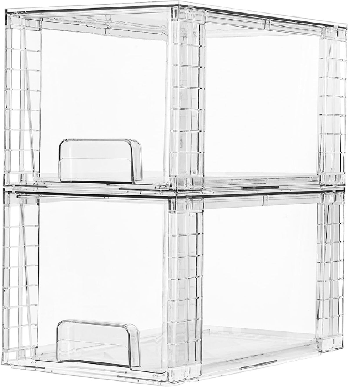 Large Stackable Storage Drawers, Clear