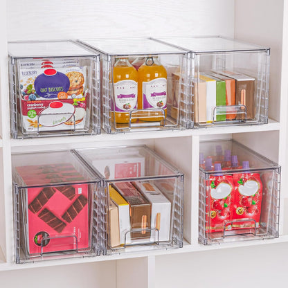 Large Stackable Storage Drawers, Clear