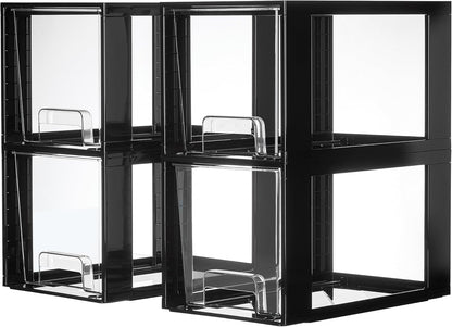 Large Stackable Storage Drawers, Clear