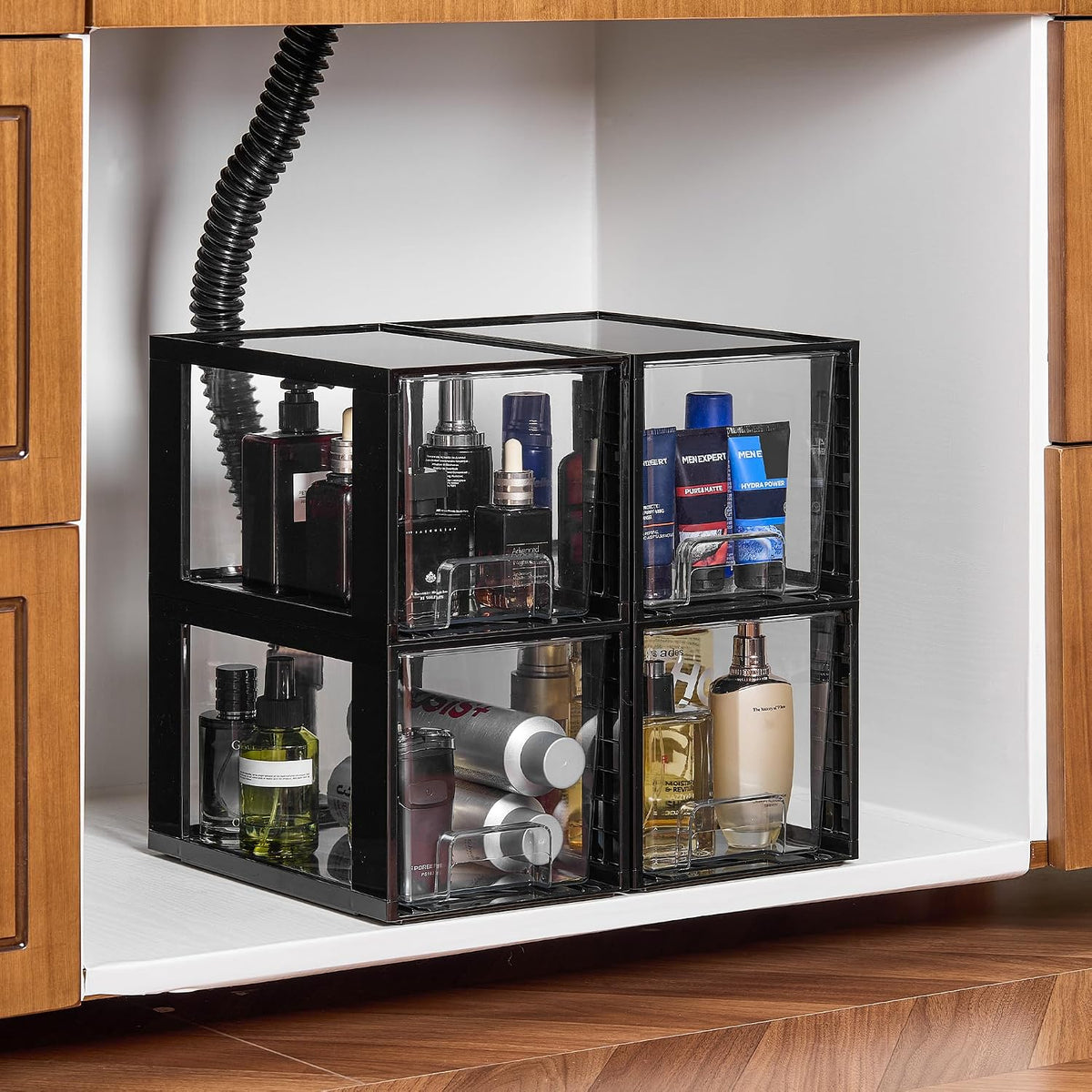 Large Stackable Storage Drawers, Clear